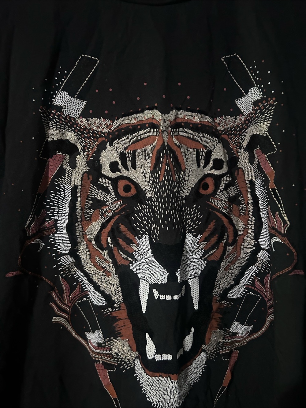 Black Graphic Tiger Tee - Picture 3 of 6